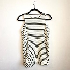 A Pea in the Pod Striped Peplum maternity top